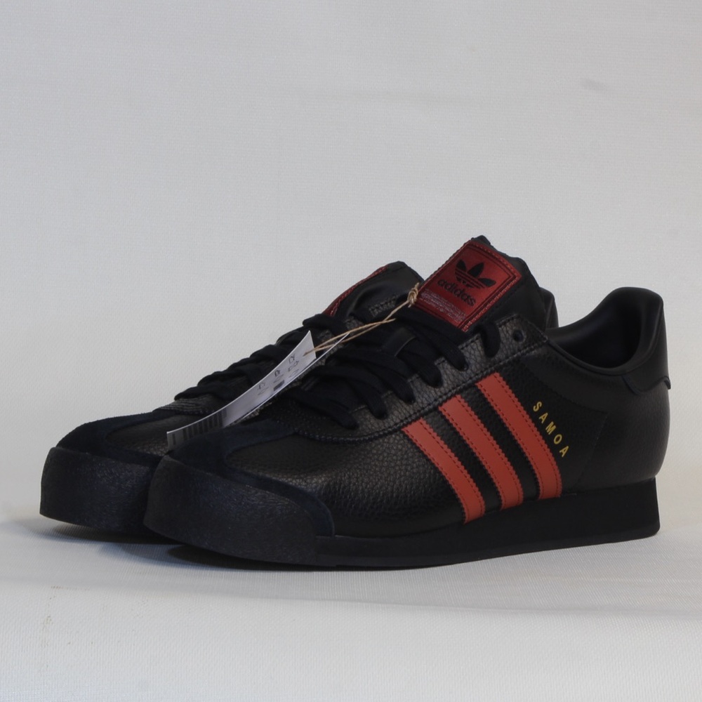 adidas Originals Men's Black Red Samoa Casual Sneaker JQ0046 NWT NIB - Picture 8 of 9